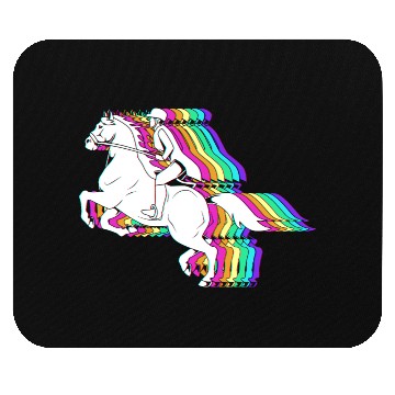 Discover Colorful Horse Equestrian Jockey Horse Racing Mouse Pads