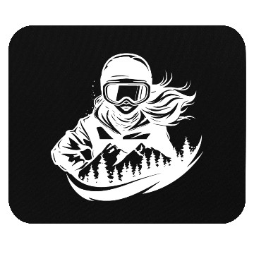 Discover Snowboarding Girl Sketch Mouse Pads
