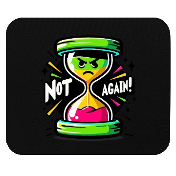 Discover Angry Hourglass Not Again Lime Green Trendy Colors Mouse Pads