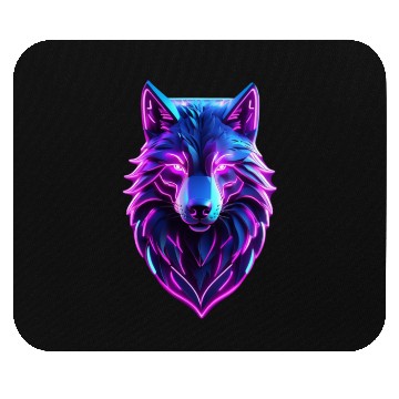 Discover Neon Wolf Lights Mouse Pads