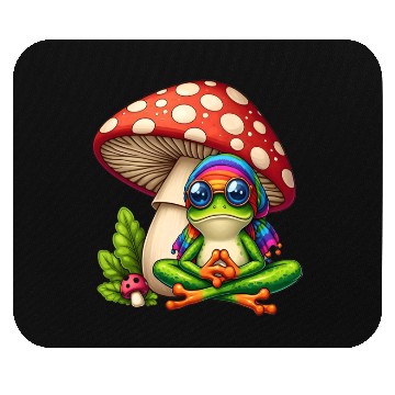 Discover Sweet Mushroom Frog Mouse Pads