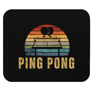 Discover Ping Pong Player Vintage Retro 70s Design Ping Mouse Pads