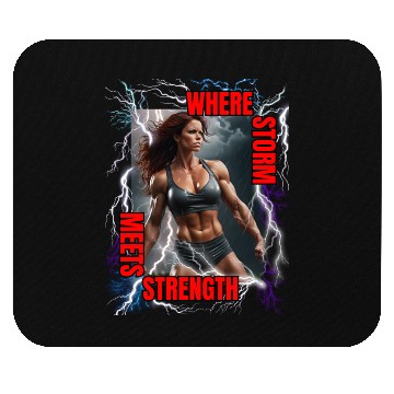 Discover Bodybuilder woman design . Option 3 Mouse Pads