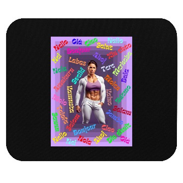 Discover Multi language gym design Mouse Pads