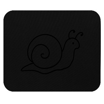 Discover Minimalistic Snail Sketch (black) Mouse Pads