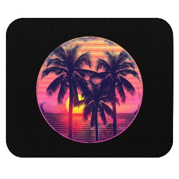 Discover Palm Trees In The Sunset Mouse Pads