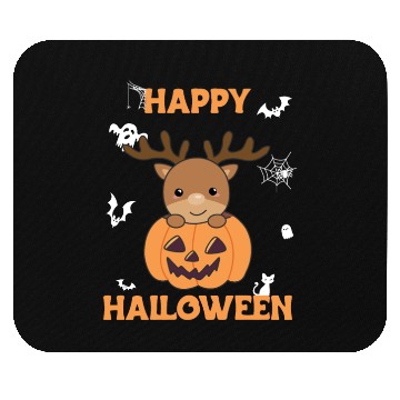 Discover Deer In Pumpkin Cute Deer Happy Halloween Mouse Pads