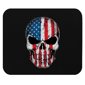 Discover American Flag Skull Mouse Pads – Patriotic Grunge USA