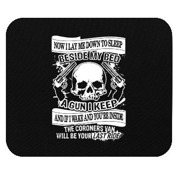 Discover Gun Design - Now I Lay Down To Sleep Mouse Pads