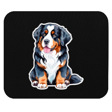 Discover Bernese Mountain Dog Watercolor Mouse Pads