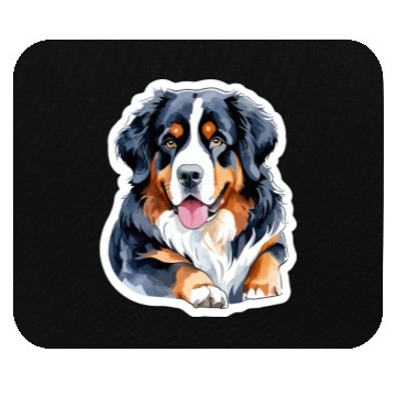 Discover Bernese Mountain Dog Watercolor Mouse Pads