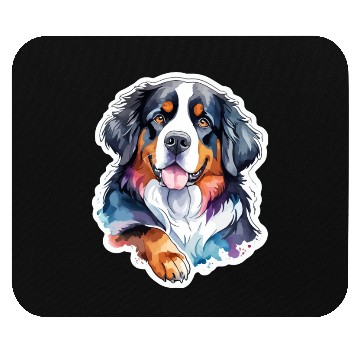 Discover Bernese Mountain Dog Watercolor Mouse Pads