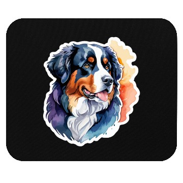 Discover Bernese Mountain Dog Watercolor Mouse Pads