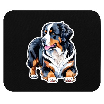 Discover Bernese Mountain Dog Watercolor Mouse Pads