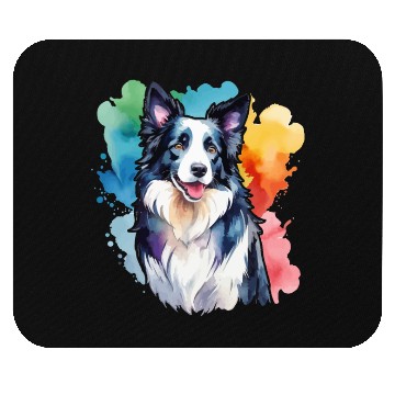 Discover Border Collie Watercolor Mouse Pads