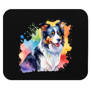 Discover Border Collie Watercolor Mouse Pads