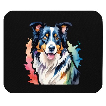 Discover Border Collie Watercolor Mouse Pads