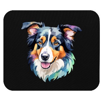 Discover Border Collie Watercolor Mouse Pads