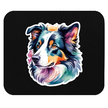 Discover Border Collie Watercolor Mouse Pads