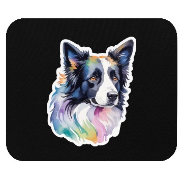 Discover Border Collie Watercolor Mouse Pads