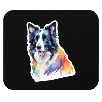 Discover Border Collie Watercolor Mouse Pads