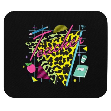 Discover Funny Retro 80s 90s Teacher Back to School Mouse Pads