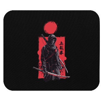 Discover Urban Samurai Warrior in Mysterious Mask Mouse Pads