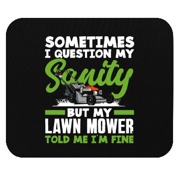 Discover Landscaper Gardener Sanity Lawn Mower Mouse Pads