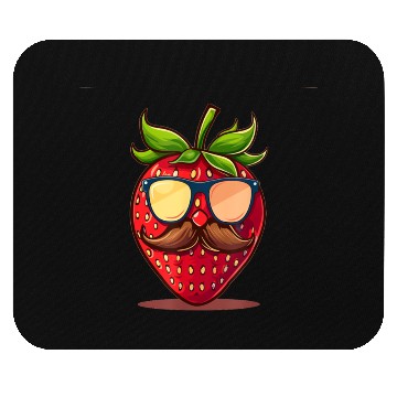 Discover Strawberry Sunglasses Mustache Fruits Mouse Pads