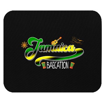 Discover Jamaica Baecation Matching Typography Mouse Pads