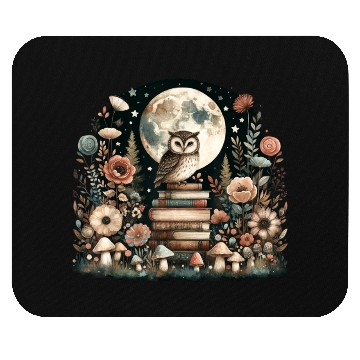 Discover Floral Cottagecore Owl Aesthetic Mouse Pads