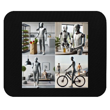 Discover Robot Busy Being Human Mouse Pads