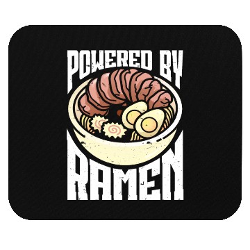 Discover Powered By Ramen Anime Japanese Soup Cup Noodle Mouse Pads