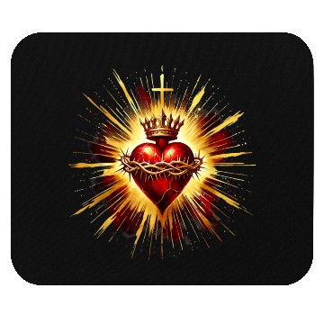 Discover Sacred Heart Jesus Catholic Devotion Mouse Pads