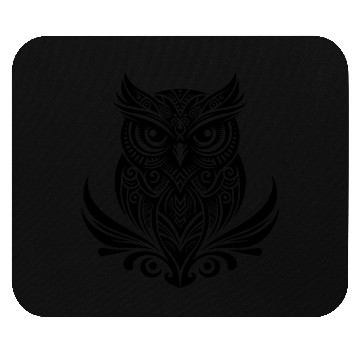 Discover Clever Owl In Tattoo Ink Style Mouse Pads