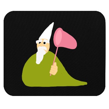 Discover Crawly Gnome Tiny Green Wizard, Funny Green Gnome Mouse Pads