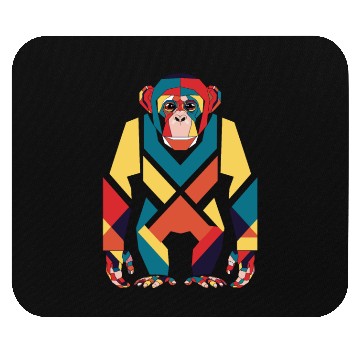 Discover Colorful Geometric Monkey Art Mouse Pads