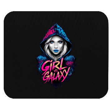 Discover Girl Vs galaxy Mouse Pads