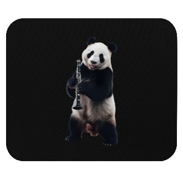 Discover Panda Playing Clarinet Realistic Mouse Pads
