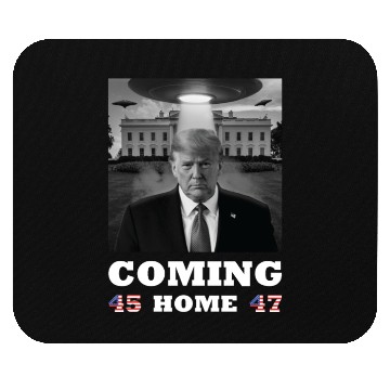 Discover Trump Coming Home with UFOs over the White House Mouse Pads
