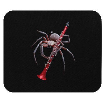 Discover Spider Playing Clarinet Realistic Mouse Pads