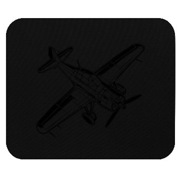Discover Propeller Aircraft Line Art Mouse Pads