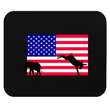 Discover Donkey kicking out the elephant, US Election 2024 Mouse Pads