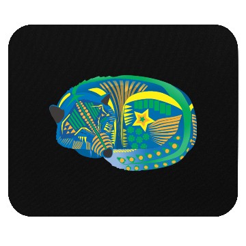 Discover Alebrije Sleeping Wolf Mouse Pads