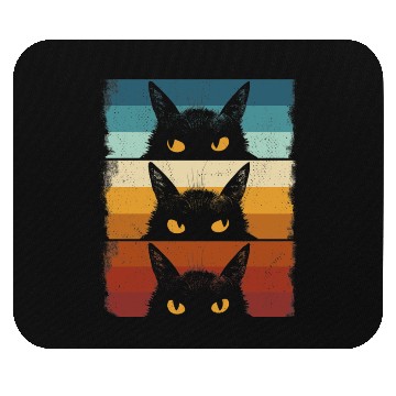 Discover Cat Lover Grumpy Black Kitten Cat Mom Cat Dad Mouse Pads