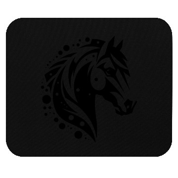 Discover Proud Horse Head Vintage Portrait Pony Tattoo Mouse Pads