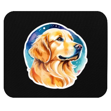 Discover Golden Retriever Watercolor Mouse Pads