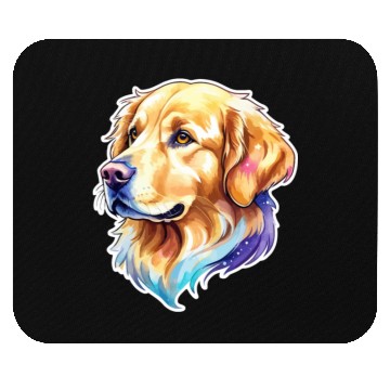 Discover Golden Retriever Watercolor Mouse Pads