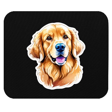 Discover Golden Retriever Watercolor Mouse Pads