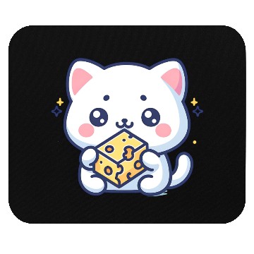 Discover Cheese Cube Cat Mouse Pads